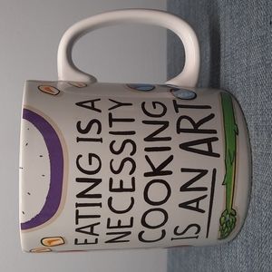 Coffee Tea Cup Mug 20oz Ceramic Cooking Is An Art Baker Chef Cook Foodie Gift